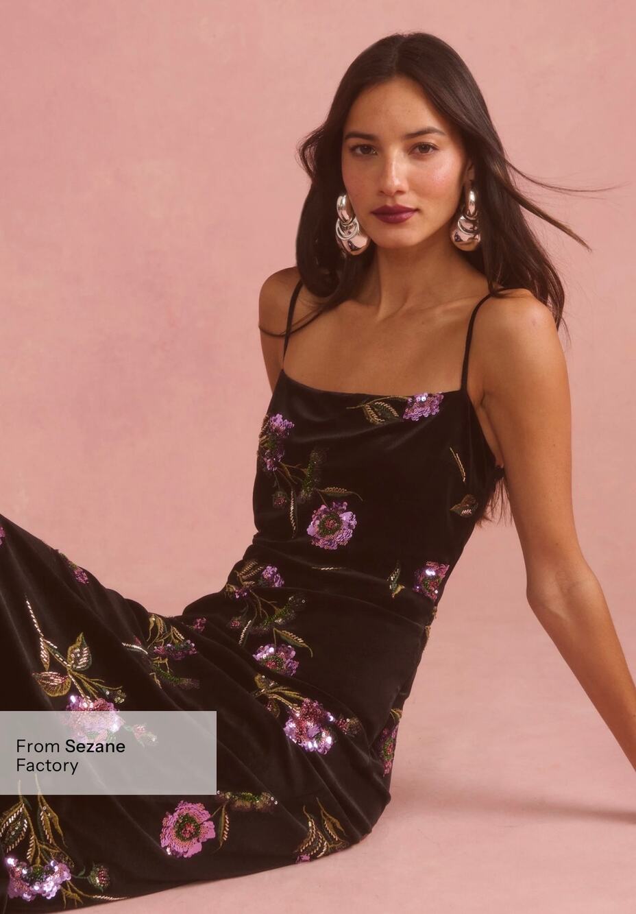New few Moda Sorella Vionette purple sequin beaded dress $247 sz 0